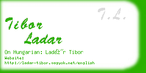 tibor ladar business card